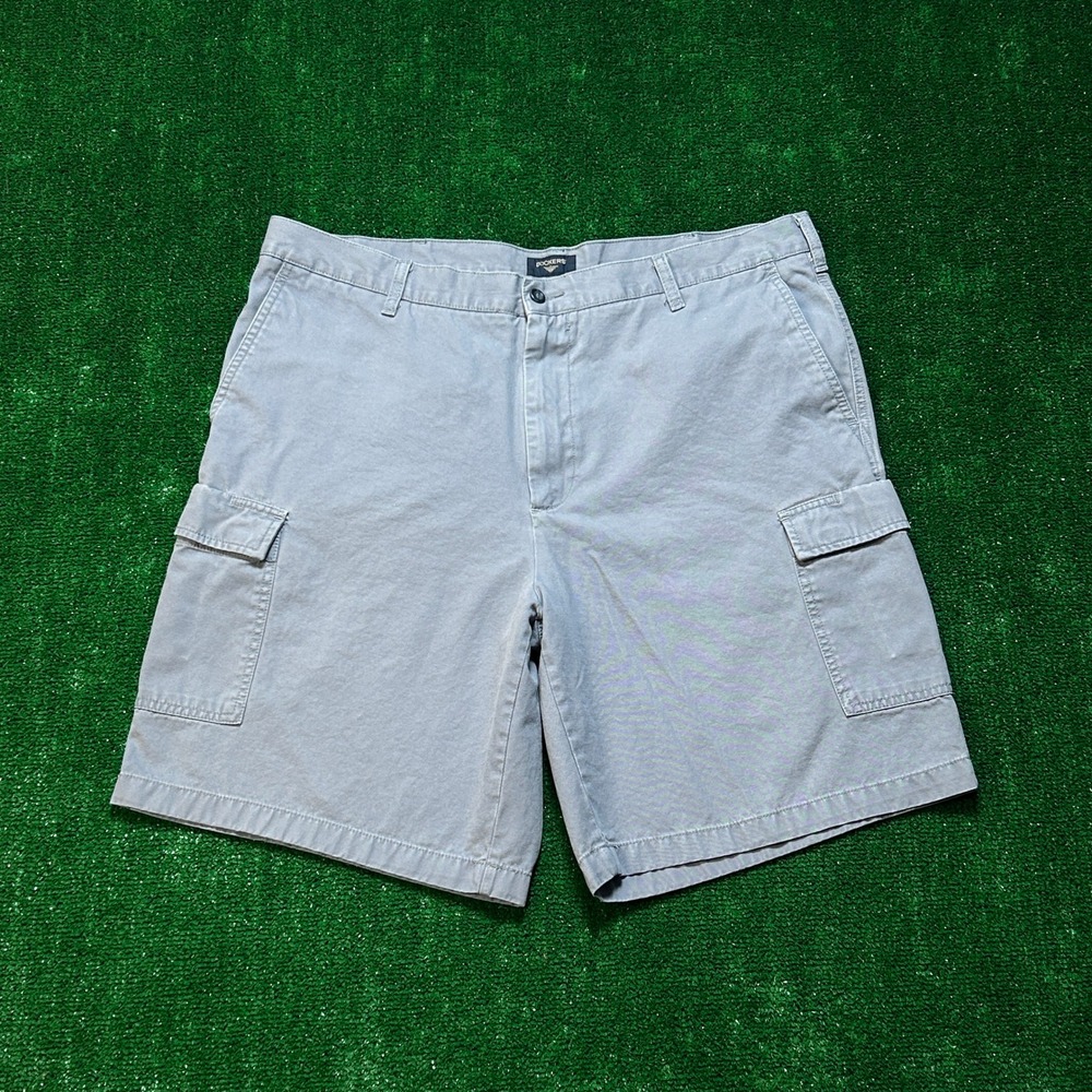 Dockers‎ Cargo Shorts Mens Size 40 Slate Blue Grey Relaxed Fit Flat Front